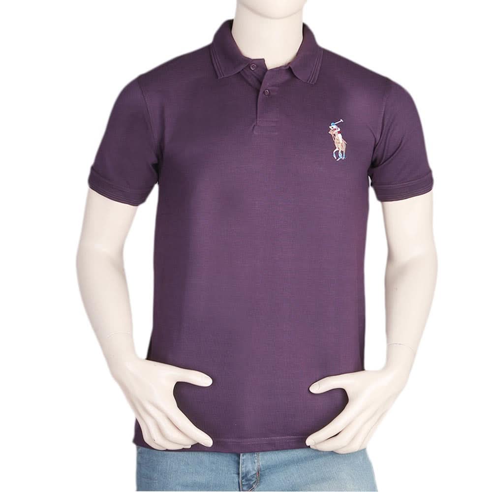 Men's Half Sleeves Polo T-Shirt - Purple, Men, T-Shirts And Polos, Chase Value, Chase Value