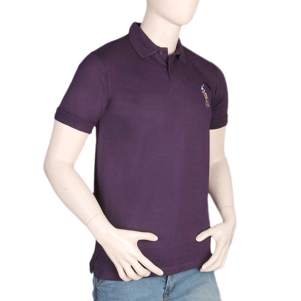 Men's Half Sleeves Polo T-Shirt - Purple, Men, T-Shirts And Polos, Chase Value, Chase Value