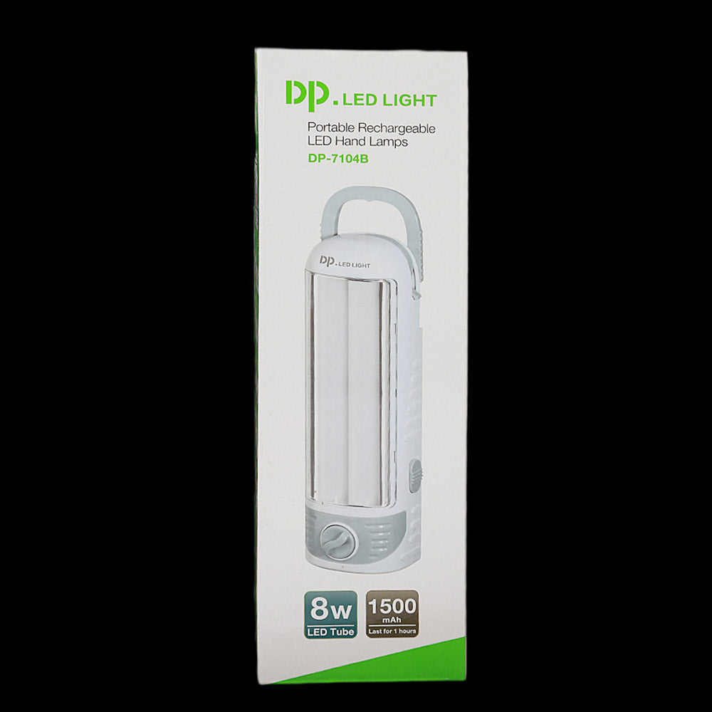 Portable Rechargeable LED Hand Lamp (DP-7104B) - White, Home & Lifestyle, Emergency Lights & Torch, Chase Value, Chase Value