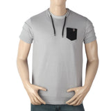 Men's Half Sleeves Fancy T-Shirt -  Grey, Men, T-Shirts And Polos, Chase Value, Chase Value