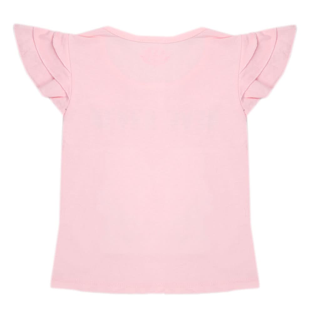 Girls Half Sleeves T-Shirt - Light Pink, Kids, Girls T-Shirts, Chase Value, Chase Value