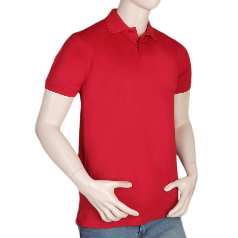 Men's Half Sleeves Polo T-Shirt - Red, Men, T-Shirts And Polos, Chase Value, Chase Value