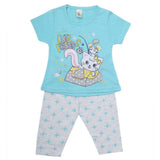 Girls Half Sleeves Suit With Tights - Sky-Blue, Kids, Girls Sets And Suits, Chase Value, Chase Value