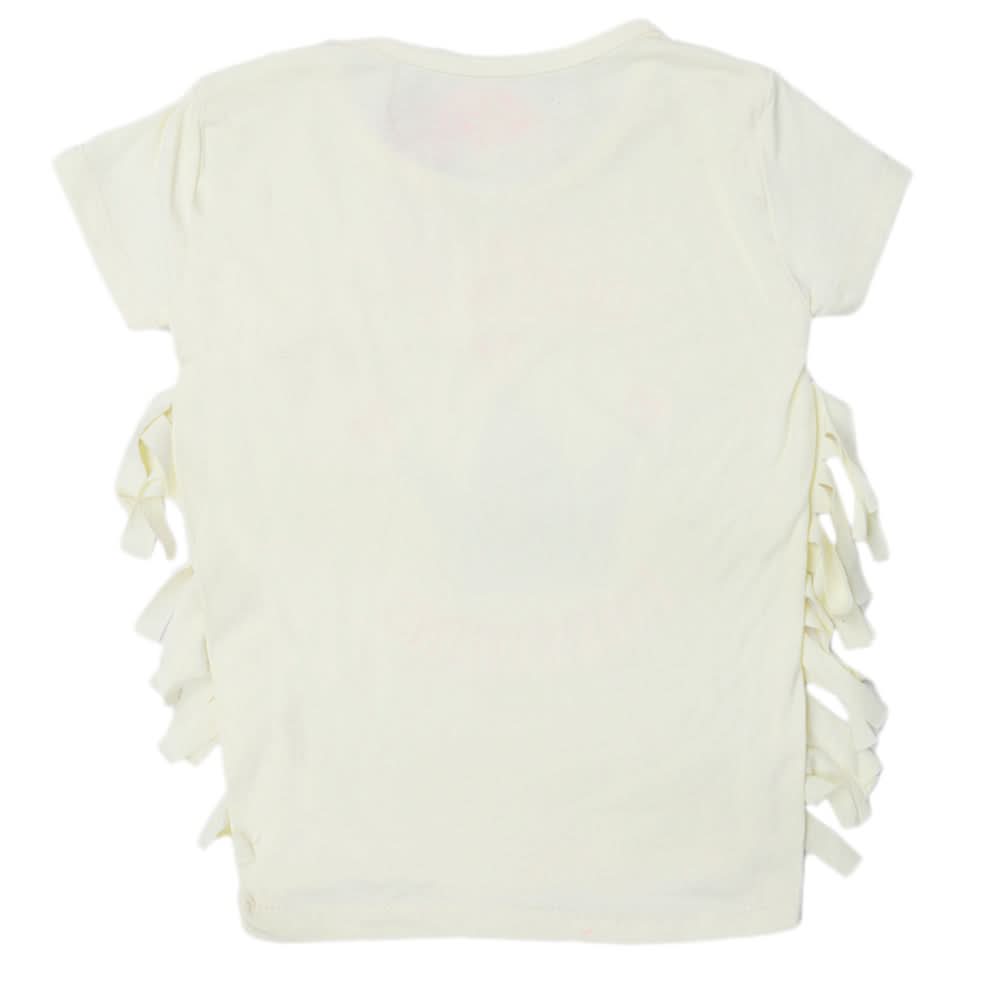 Girls Half Sleeves T-Shirt - Yellow, Kids, Girls T-Shirts, Chase Value, Chase Value