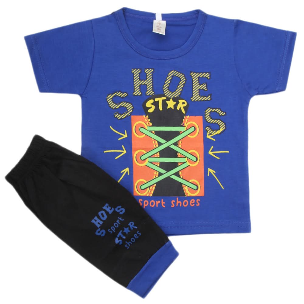Boys Half Sleeves Short Suit  Royal Blue, Kids, Boys Sets And Suits, Chase Value, Chase Value