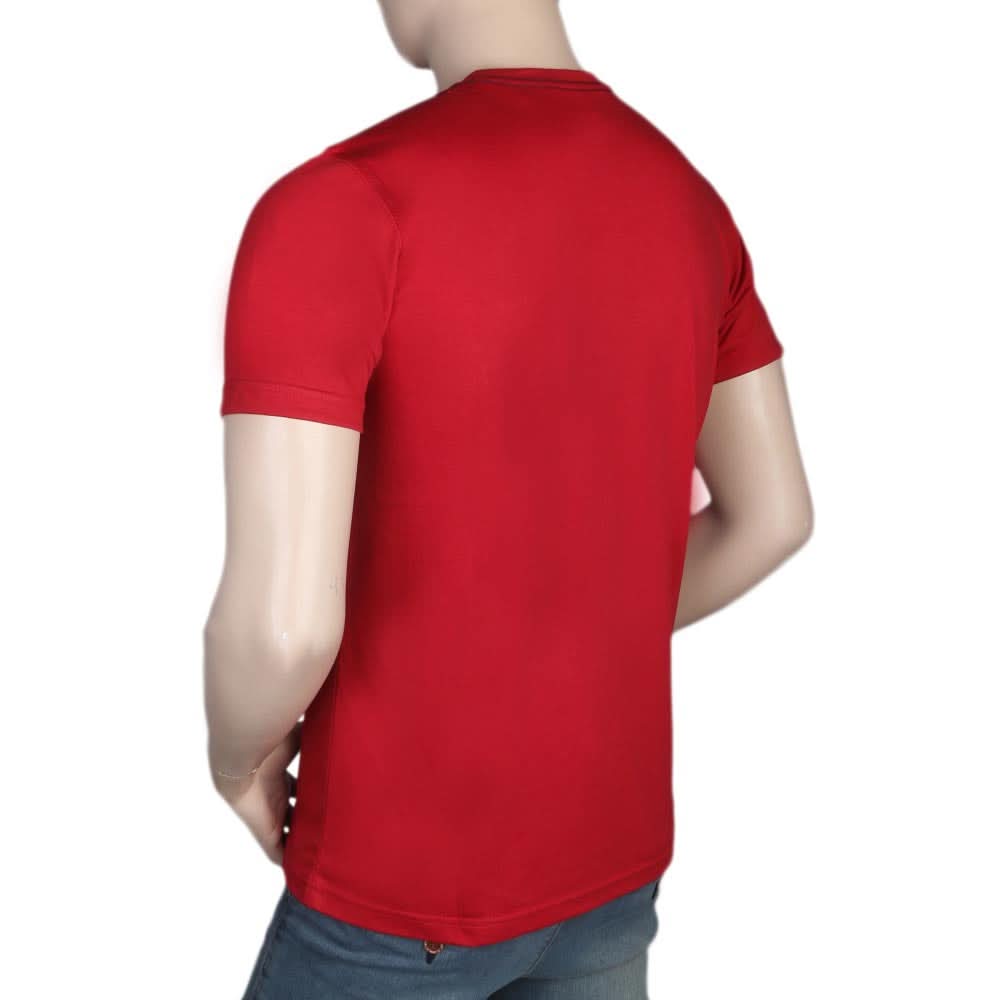 Men's Half Sleeves Round Neck T-Shirt - Red, Men, T-Shirts And Polos, Chase Value, Chase Value