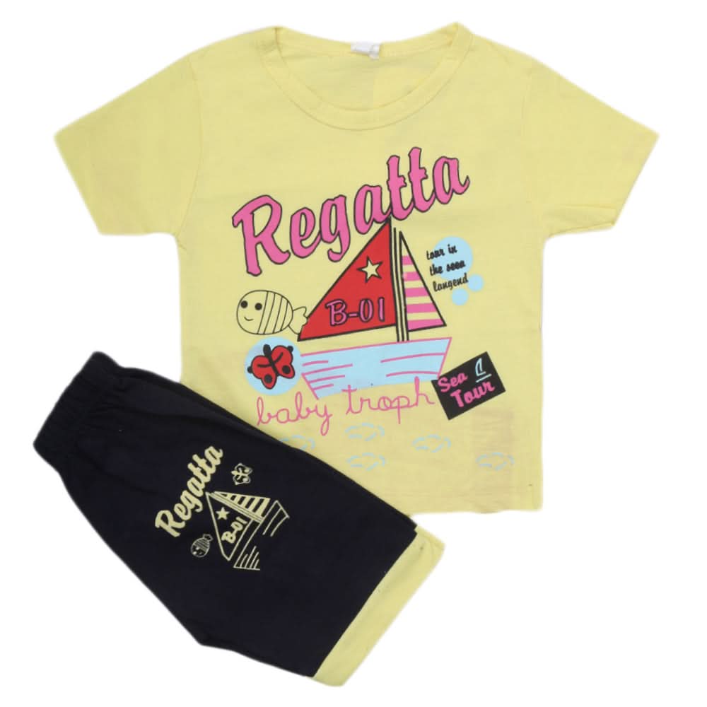 Boys Half Sleeves Short Suit  - Yellow, Kids, Boys Sets And Suits, Chase Value, Chase Value