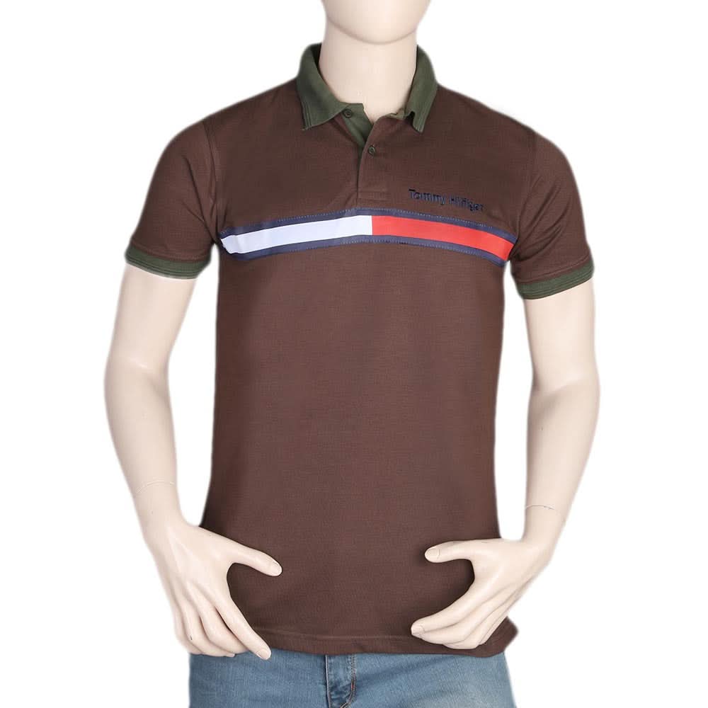Men's Half Sleeves Polo T-Shirt - Brown, Men, T-Shirts And Polos, Chase Value, Chase Value
