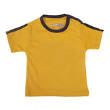 Newborn Boys Round Neck Half Sleeves T-Shirt - Yellow, Kids, NB Boys Shirts And T-Shirts, Chase Value, Chase Value