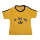Newborn Boys Round Neck Half Sleeves T-Shirt - Yellow, Kids, NB Boys Shirts And T-Shirts, Chase Value, Chase Value