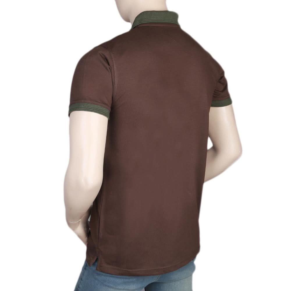 Men's Half Sleeves Polo T-Shirt - Brown, Men, T-Shirts And Polos, Chase Value, Chase Value