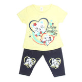 Girls Half Sleeves Tighs Suits - Yellow, Kids, Girls Sets And Suits, Chase Value, Chase Value
