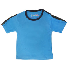Newborn Boys Round Neck Half Sleeves T-Shirt - Blue, Kids, NB Boys Shirts And T-Shirts, Chase Value, Chase Value