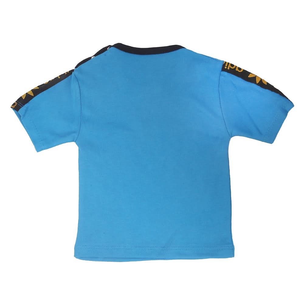 Newborn Boys Round Neck Half Sleeves T-Shirt - Blue, Kids, NB Boys Shirts And T-Shirts, Chase Value, Chase Value