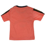 Newborn Boys Round Neck Half Sleeves T-Shirt - Peach, Kids, NB Boys Shirts And T-Shirts, Chase Value, Chase Value