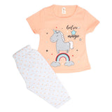 Girls Half Sleeves Tighs Suits - Peach, Kids, Girls Sets And Suits, Chase Value, Chase Value