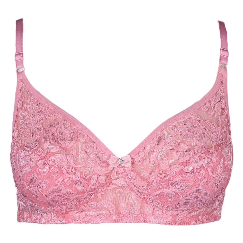 Women's Fancy Rose Bra - Light Pink - test-store-for-chase-value