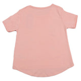 Girls Half Sleeves T-Shirt - Peach, Kids, Girls T-Shirts, Chase Value, Chase Value