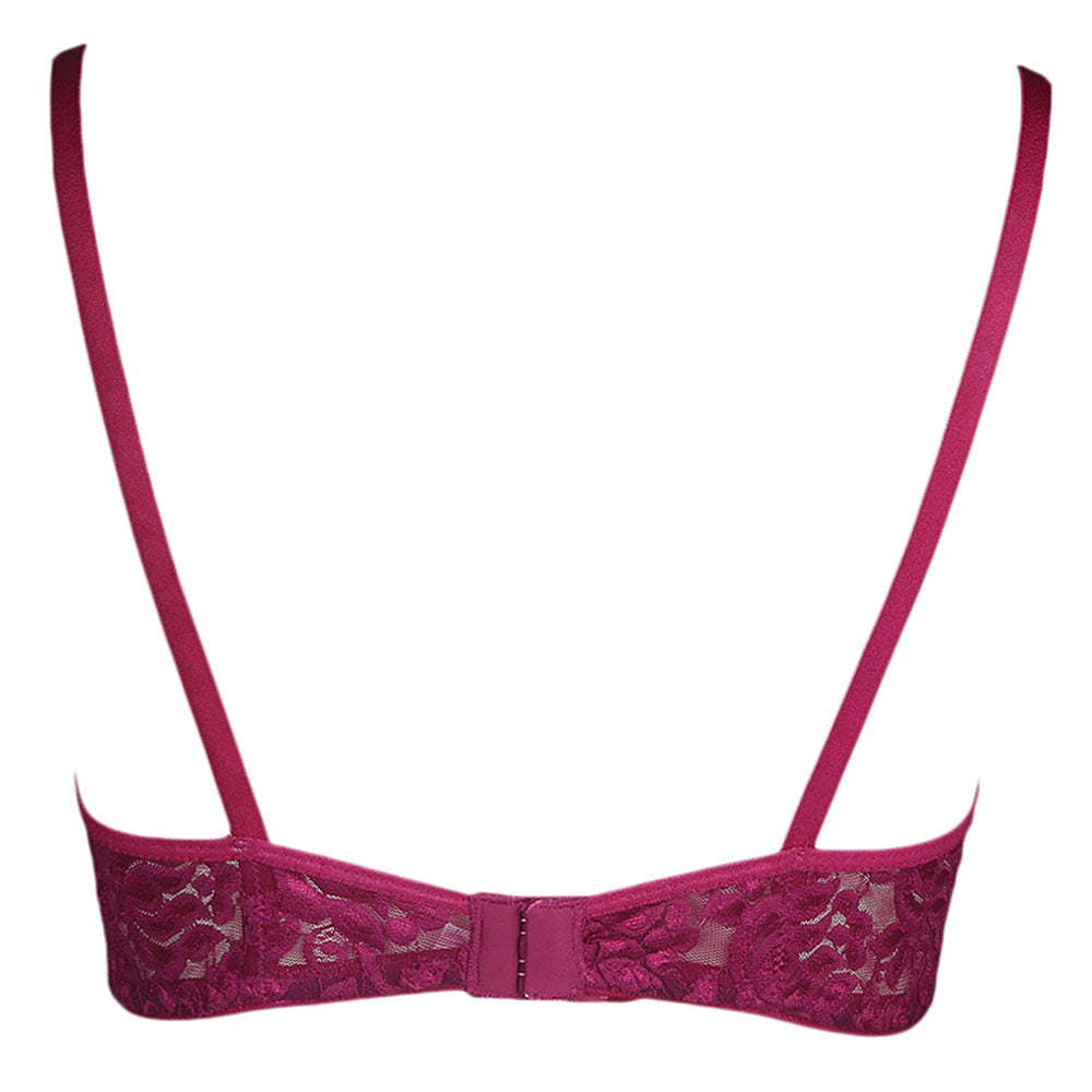 Women's Fancy Rose Bra - Dark Purple - test-store-for-chase-value