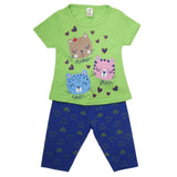 Girls Half Sleeves Suit With Tights - Green, Kids, Girls Sets And Suits, Chase Value, Chase Value