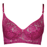 Women's Fancy Rose Bra - Dark Purple - test-store-for-chase-value