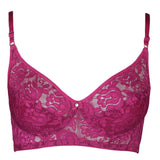 Women's Fancy Rose Bra - Maroon - test-store-for-chase-value