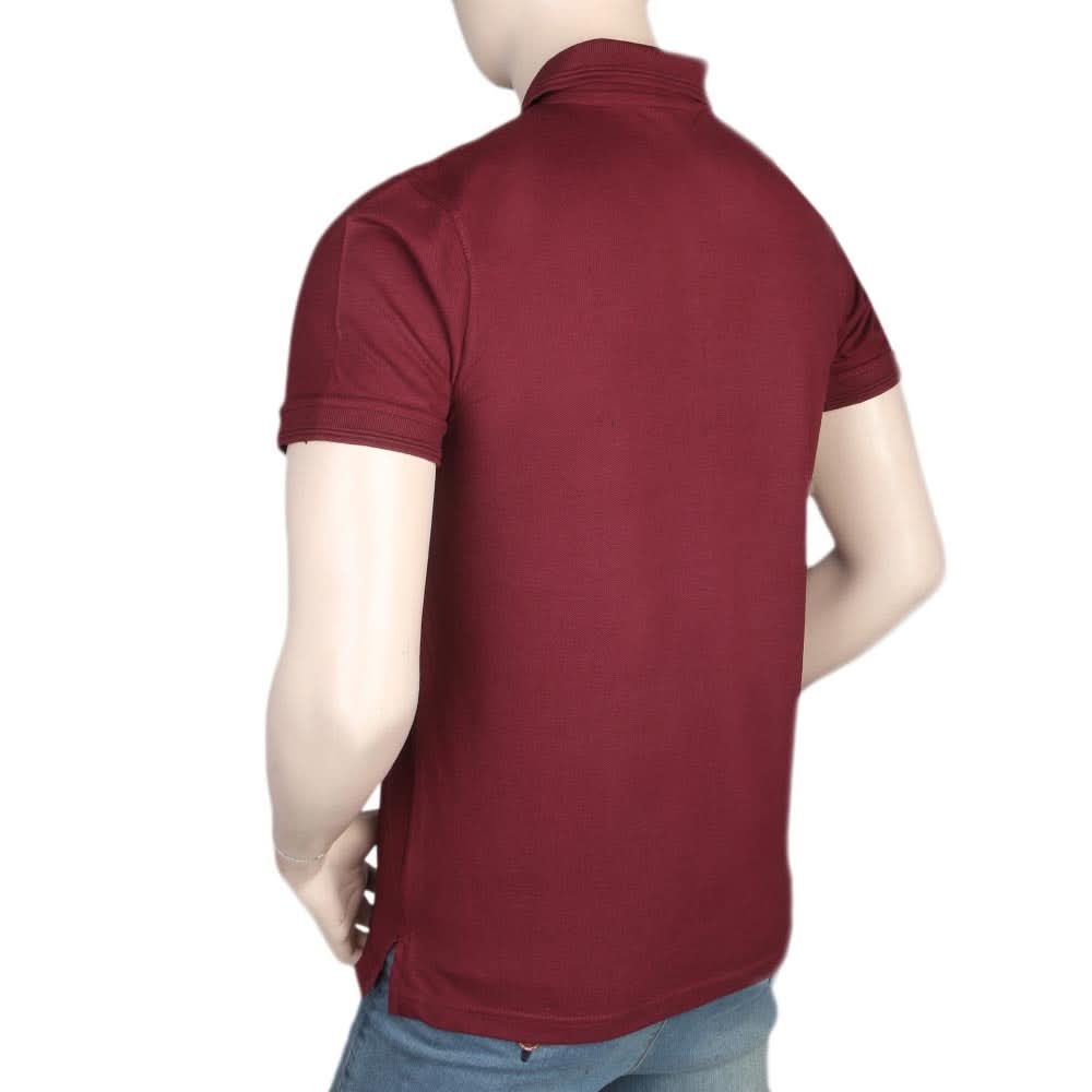Men's Half Sleeves Polo T-Shirt - Maroon, Men, T-Shirts And Polos, Chase Value, Chase Value