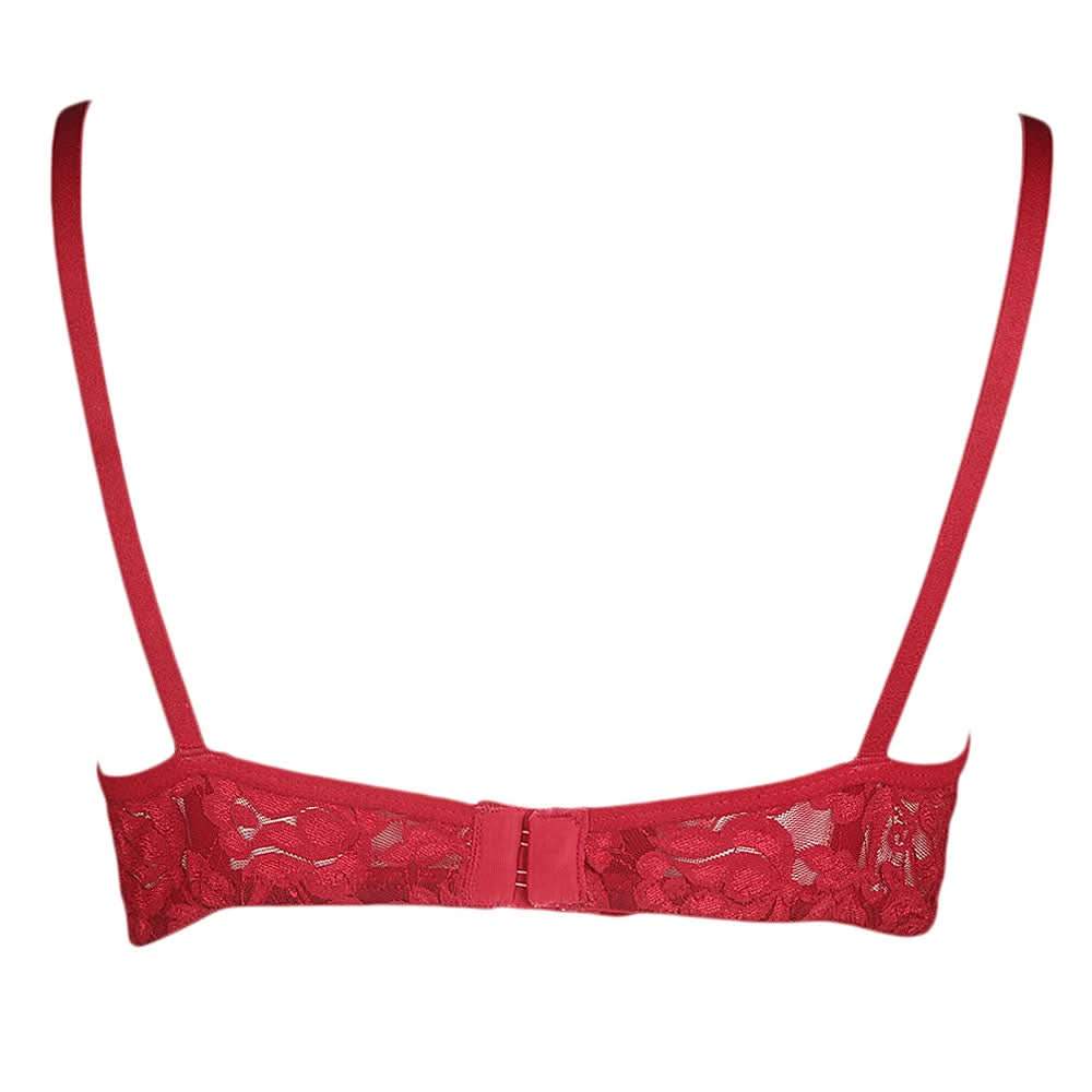 Women's Fancy Rose Bra - Maroon - test-store-for-chase-value