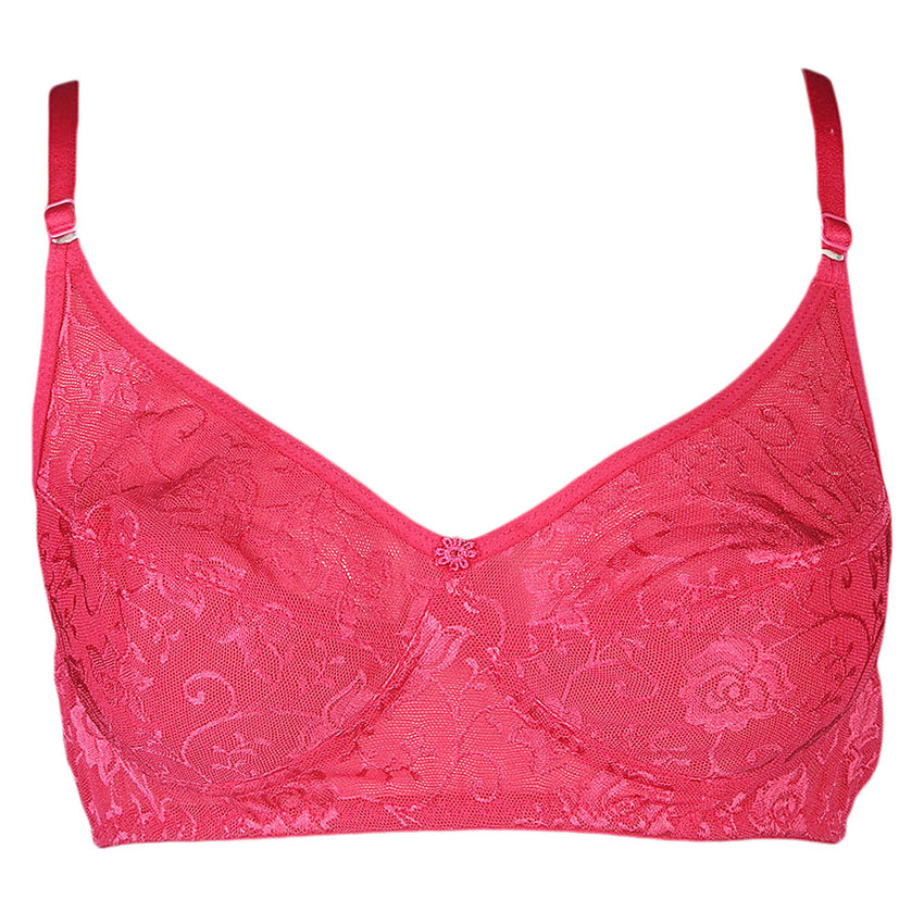 Women's Fancy Rose Bra - Dark Pink - test-store-for-chase-value