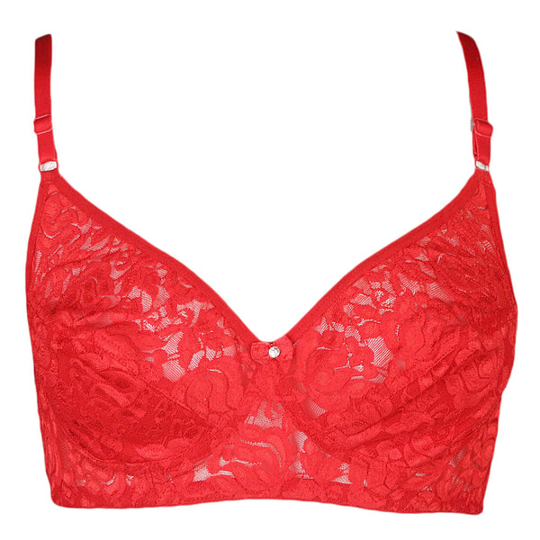 Women's Fancy Rose Bra - Red - test-store-for-chase-value