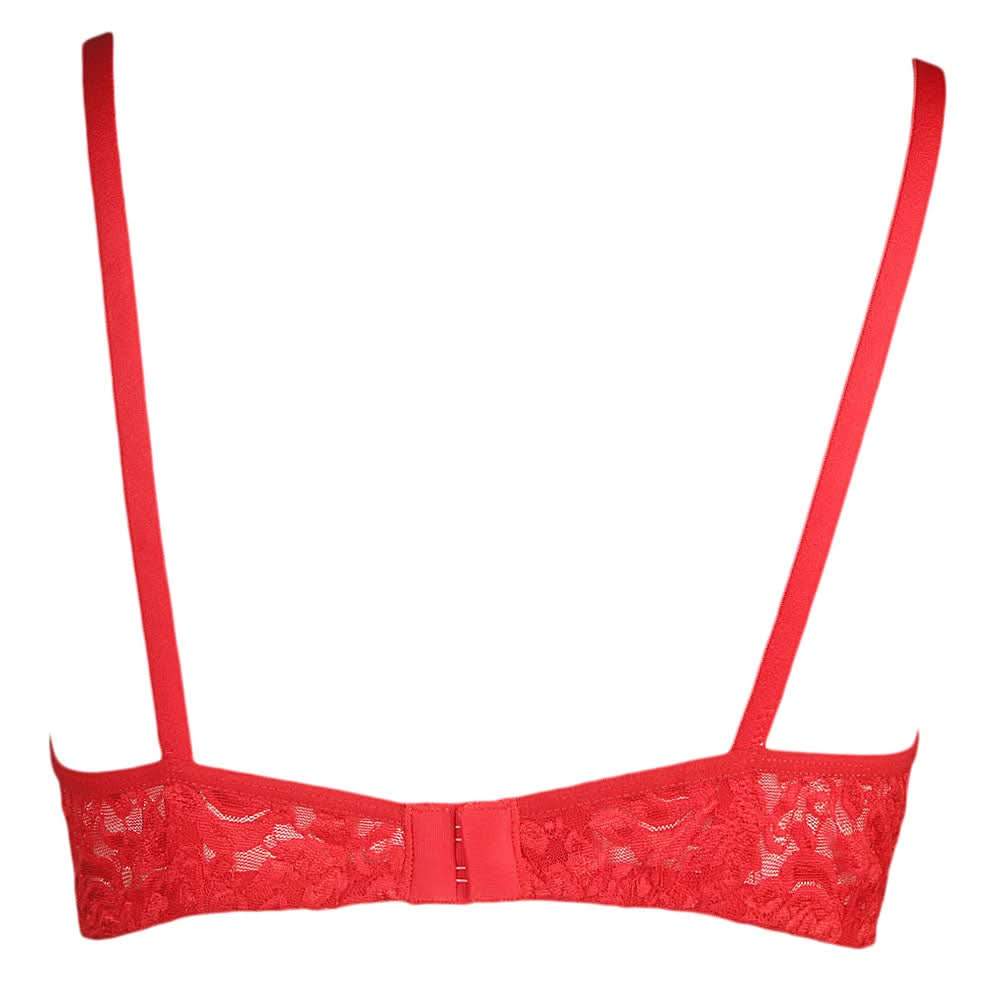 Women's Fancy Rose Bra - Red - test-store-for-chase-value