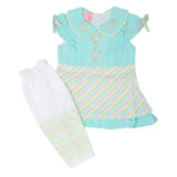 Newborn Girls Half Sleeves Suit - Cyan, Kids, Newborn Girls Sets And Suits, Chase Value, Chase Value