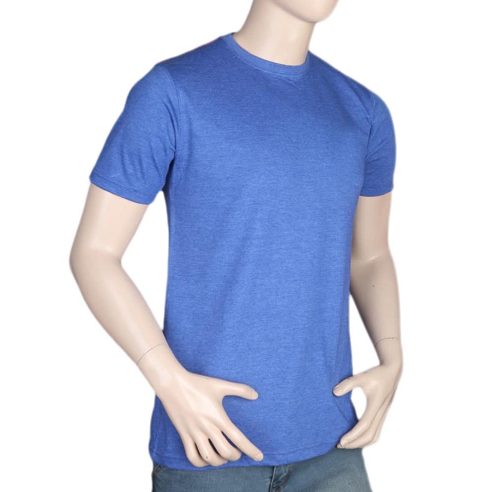 Men's Half Sleeves Round Neck T-Shirt - Blue, Men, T-Shirts And Polos, Chase Value, Chase Value