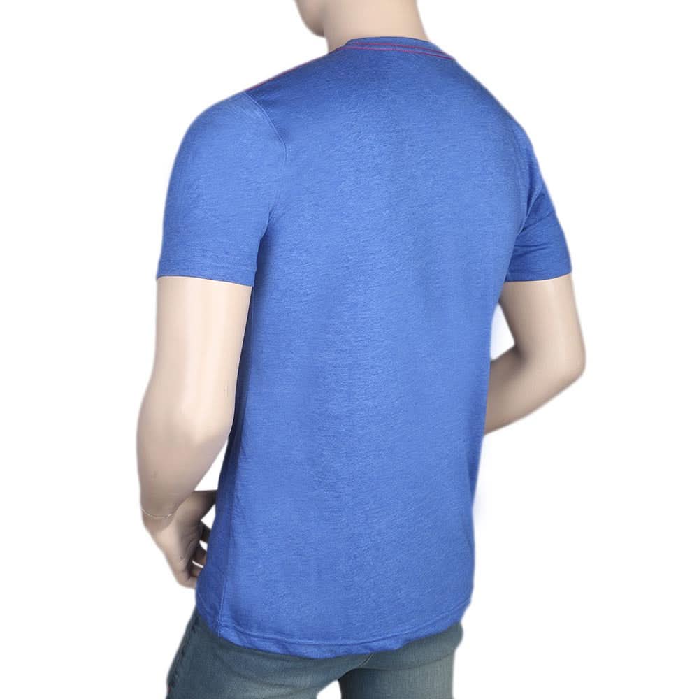 Men's Half Sleeves Round Neck T-Shirt - Blue, Men, T-Shirts And Polos, Chase Value, Chase Value