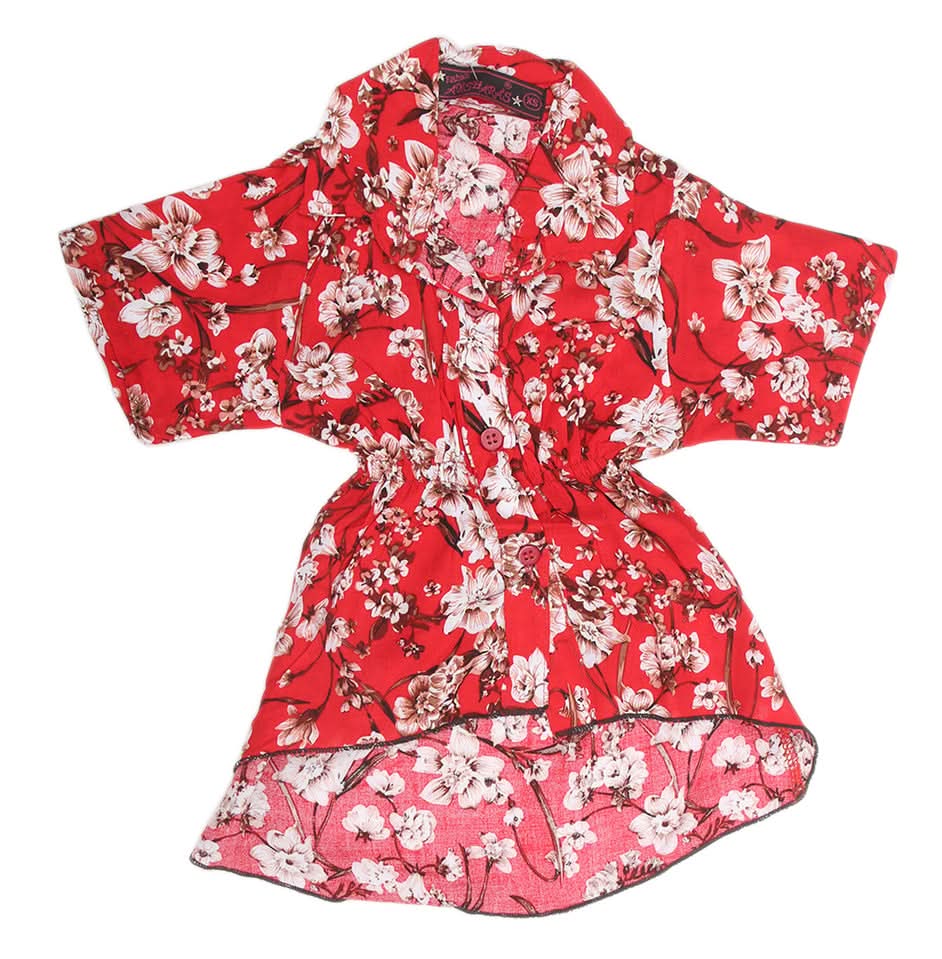 Girls Woven Half Sleeves Top  - Red, Kids, Tops, Chase Value, Chase Value