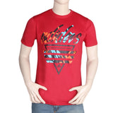 Men's Half Sleeves Round Neck T-Shirt - Red, Men, T-Shirts And Polos, Chase Value, Chase Value