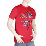 Men's Half Sleeves Round Neck T-Shirt - Red, Men, T-Shirts And Polos, Chase Value, Chase Value