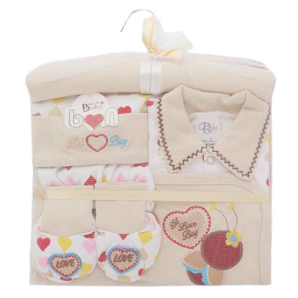 Newborn Baby Gift Suits (6 Pcs) - Beige, Newborn Baby Accessories, Chase Value, Chase Value