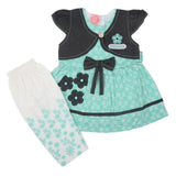 Newborn Girls Half Sleeves Suit - Sea Green, Kids, Newborn Girls Sets And Suits, Chase Value, Chase Value