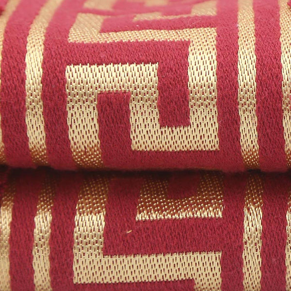 Bath Towel Greek Border 70x140 - Maroon, Home & Lifestyle, Bath Towels, Chase Value, Chase Value