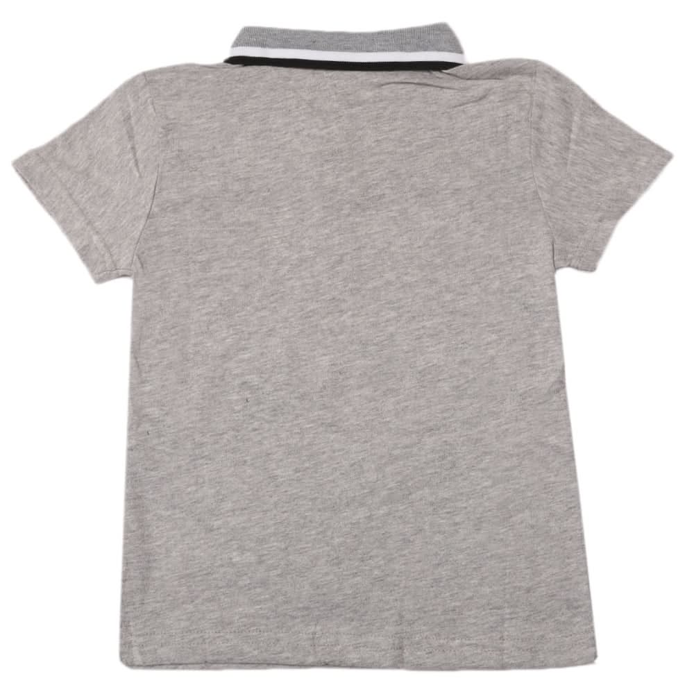 Boys Half Sleeves Polo T-Shirt - Light Grey, Boys T-Shirts, Chase Value, Chase Value