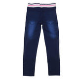 Girls Denim Embroidered Pant - Dark Blue, Kids, Pants And Capri, Chase Value, Chase Value