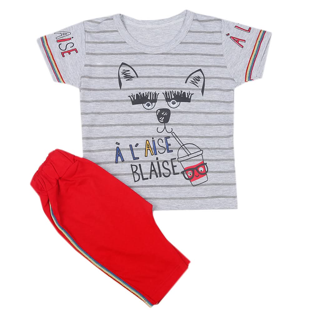 Boys Short Suit - Red, Kids, Boys Sets And Suits, Chase Value, Chase Value