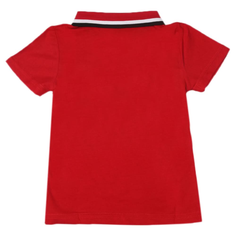 Boys Half Sleeves Polo T-Shirt - Maroon, Boys T-Shirts, Chase Value, Chase Value
