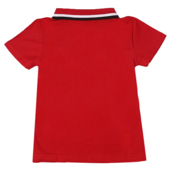 Boys Half Sleeves Polo T-Shirt - Maroon, Boys T-Shirts, Chase Value, Chase Value