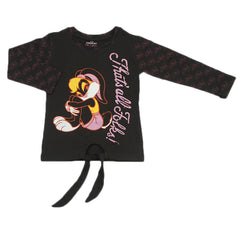 Eminent Girls Full Sleeves T-Shirt - Black, Girls T-Shirts, Eminent, Chase Value