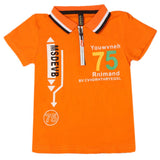 Boys Half Sleeves Polo T-Shirt - Orange, Boys T-Shirts, Chase Value, Chase Value