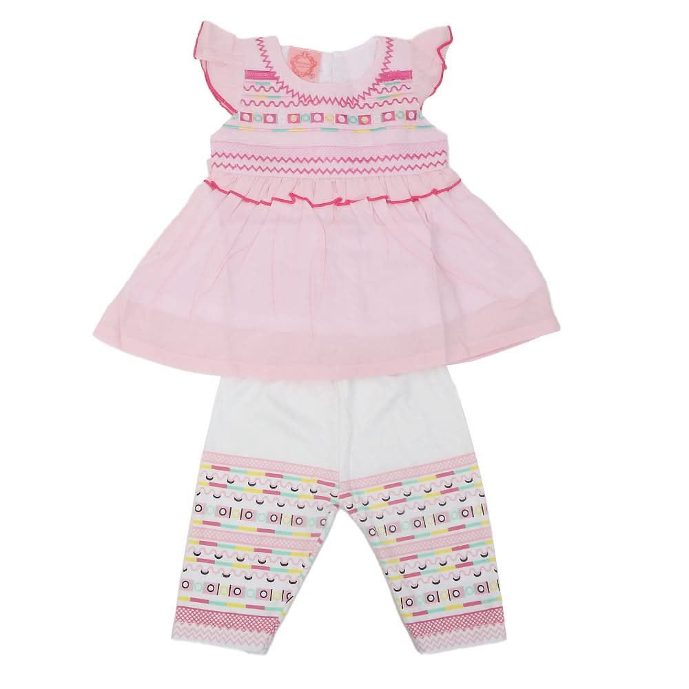 Newborn Girls Half Sleeves Suit - Pink, Kids, NB Girls Sets And Suits, Chase Value, Chase Value
