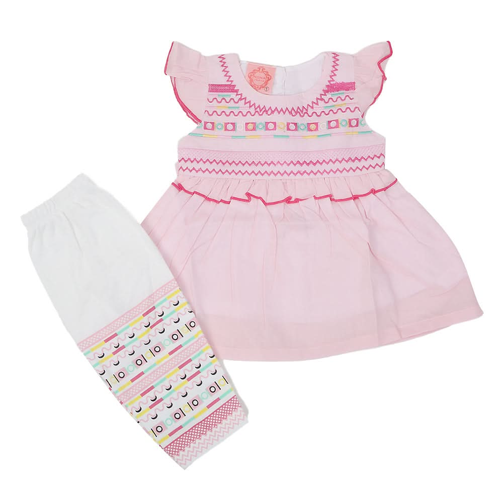 Newborn Girls Half Sleeves Suit - Pink, Kids, NB Girls Sets And Suits, Chase Value, Chase Value