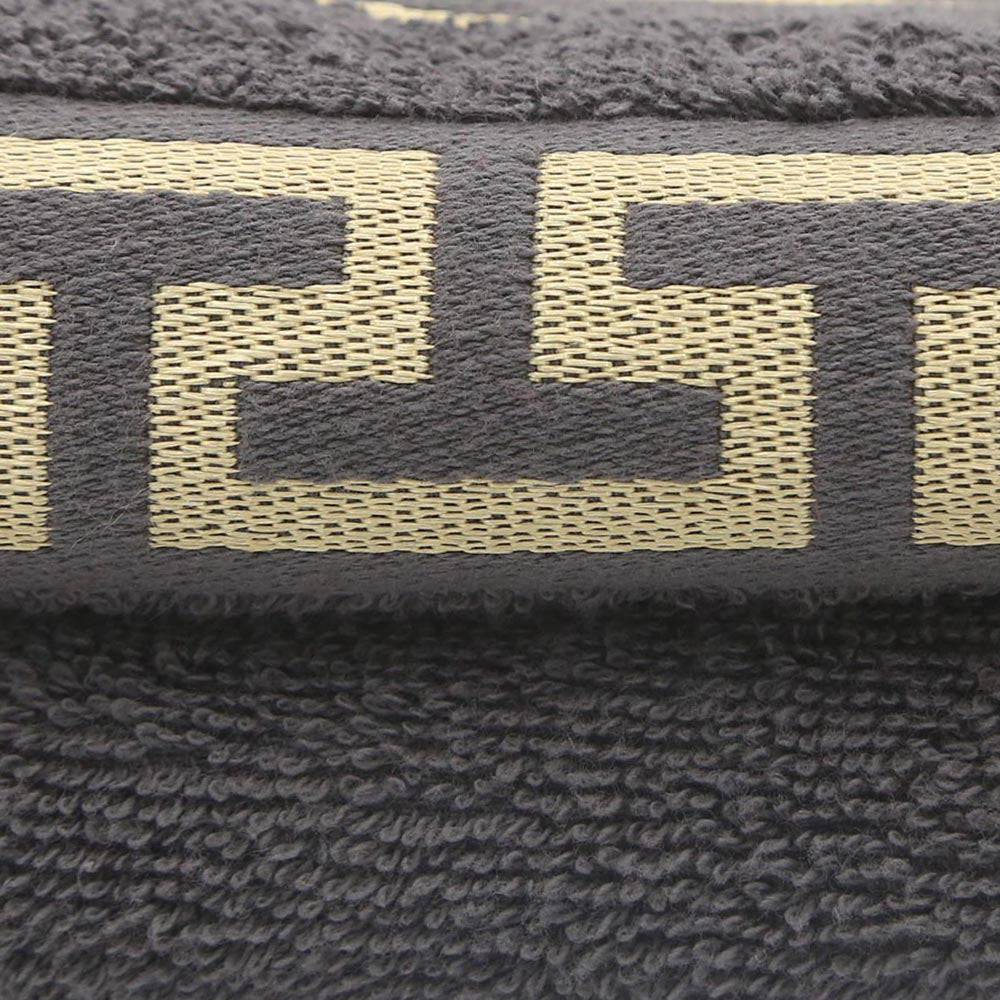 Bath Towel Greek Border 70x140 - Dark Brown, Home & Lifestyle, Bath Towels, Chase Value, Chase Value